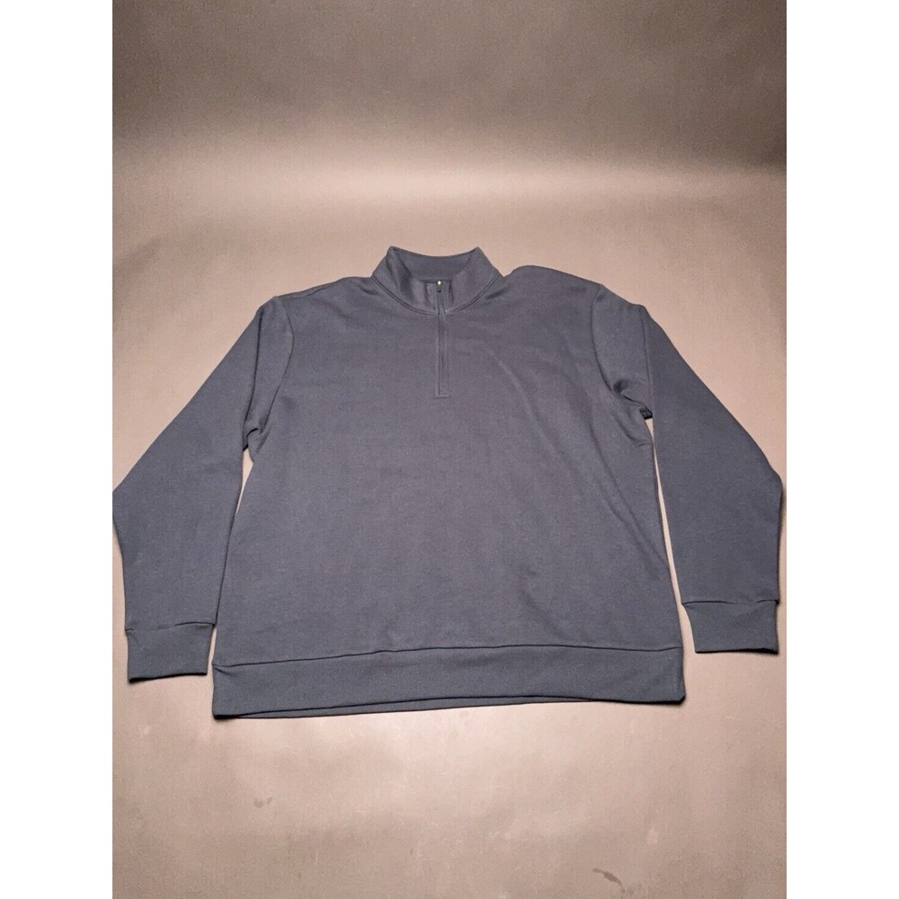 Zella Crewneck 1/4 Zip Pullover Dark Gray Sweater, Men’s XL